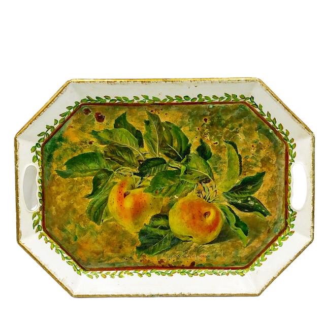 Beautiful vintage 70s Italian tile painted tole tray. (1 of 1)