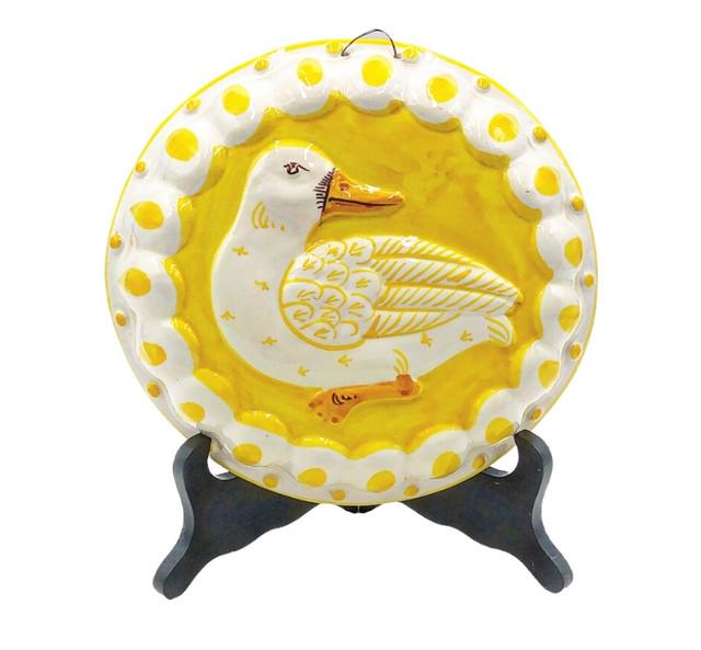 Rare 1970s Italian hand painted stamped wall mounted decorative jello or bakers mold (1 of 1)