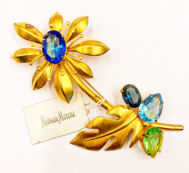 Signed Phillipee Ferrandis PARIS flower brooch. (1 of 1)