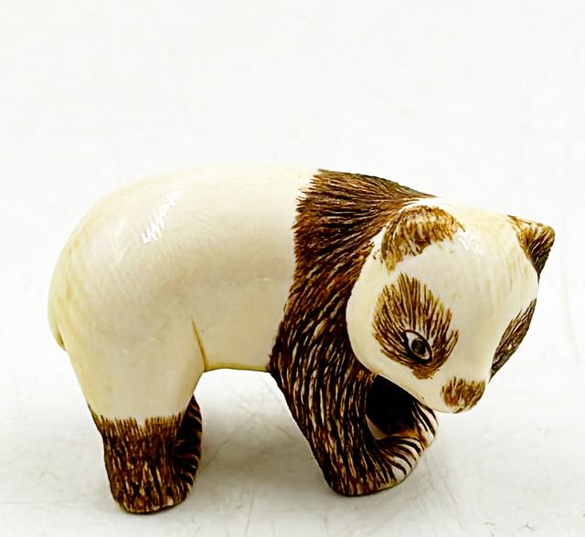 Ivory carved Asian panda figure. (1 of 4)