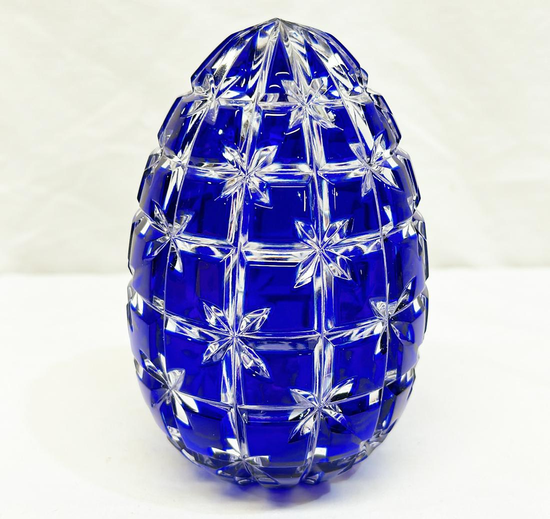 5" Tall Cobalt Blue Egg Art Glass (1 of 3)