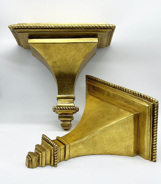 Super Large Scale Vintage Wall Mounted Wall Shelf Brackets. Auction