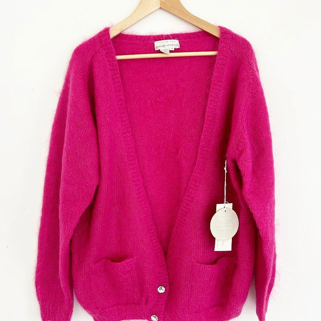 Vintage Open Cardigan pink Sweater with original tags (1 of 6)