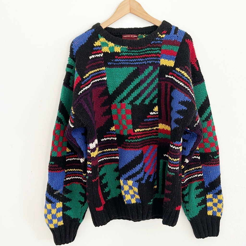 Vintage menâ€™s sweater from the 80s.: Vintage menâ€™s sweater from the 80s. Designer label reads Arbor Way - knitted by hand 100% wool stated on the label. Menâ€™s size XL MADE IN China.Good shape