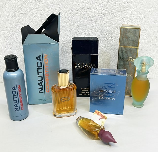 Vintage perfume / cologne & after shave lot set.: Vintage perfume / cologne & after shave lot set. Brands include : Nautica after shave - full with box ESCADA pour home - full with box LANVIN - OXYGENE HOMME - never opened still in box with plastic w