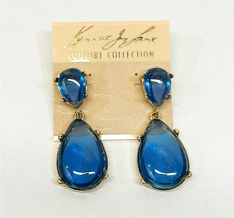 Large pierced statement earrings by Kenneth Lane. (1 of 4)