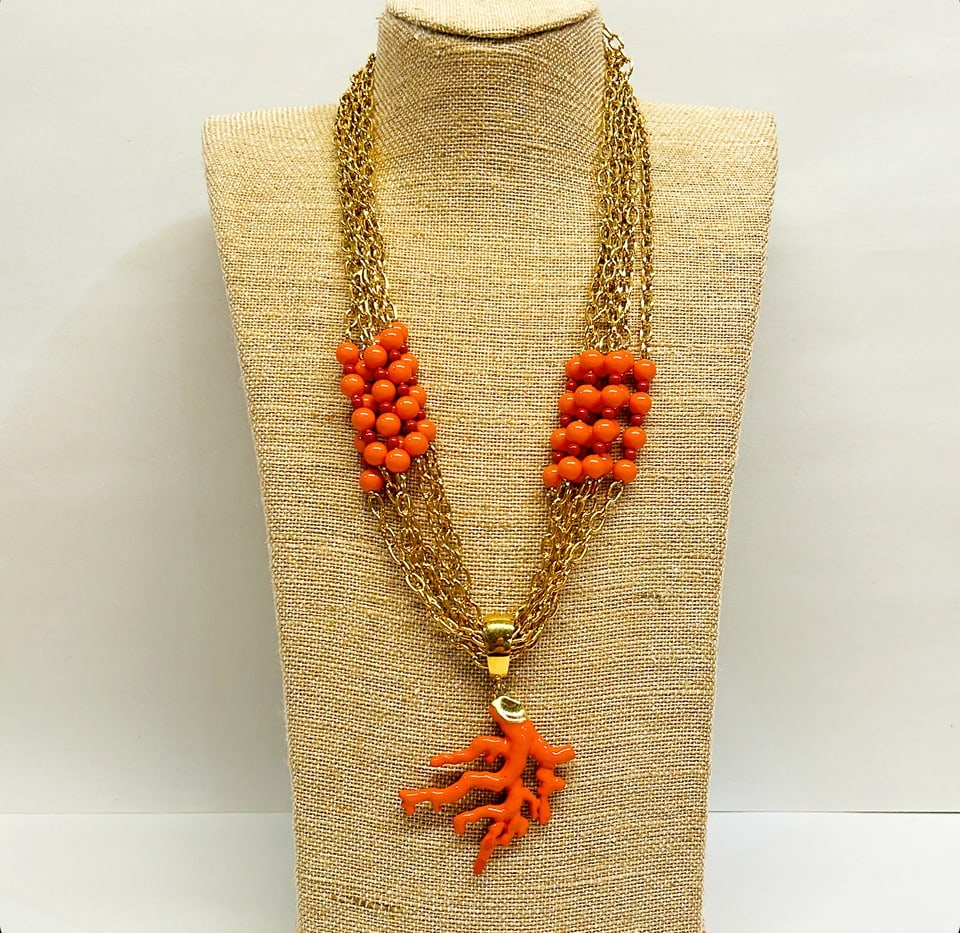 Rare 80s signed made in Italy Replica statement runway style necklace. (1 of 4)