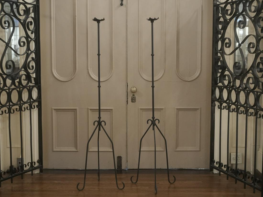 Pair of  wrought iron torchieres (1 of 4)