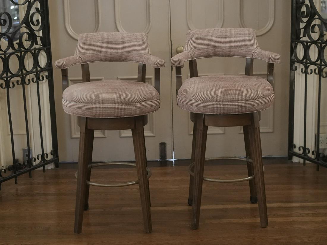 Pair of Upholstered Bar Stools (1 of 7)