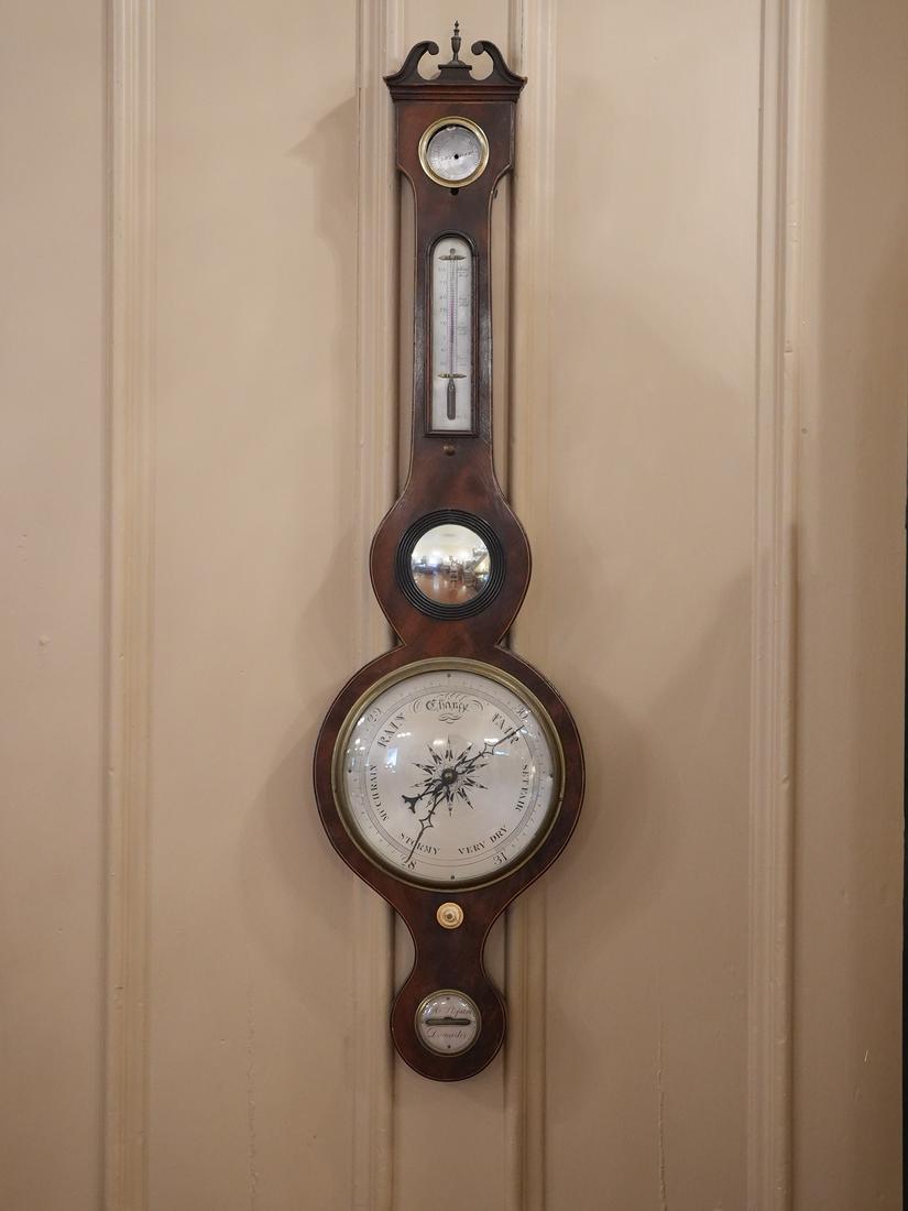 English mahogany banjo barometer (1 of 10)