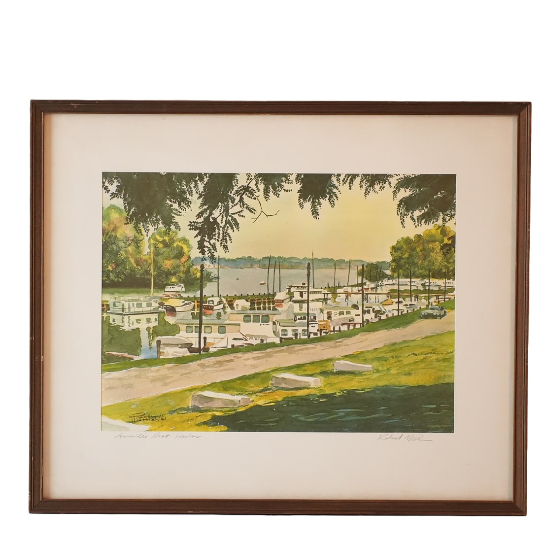 Print of Louisville Boat Harbor, 1961: Print of Louisville Boat Harbor, 1961 by Robert Wathen