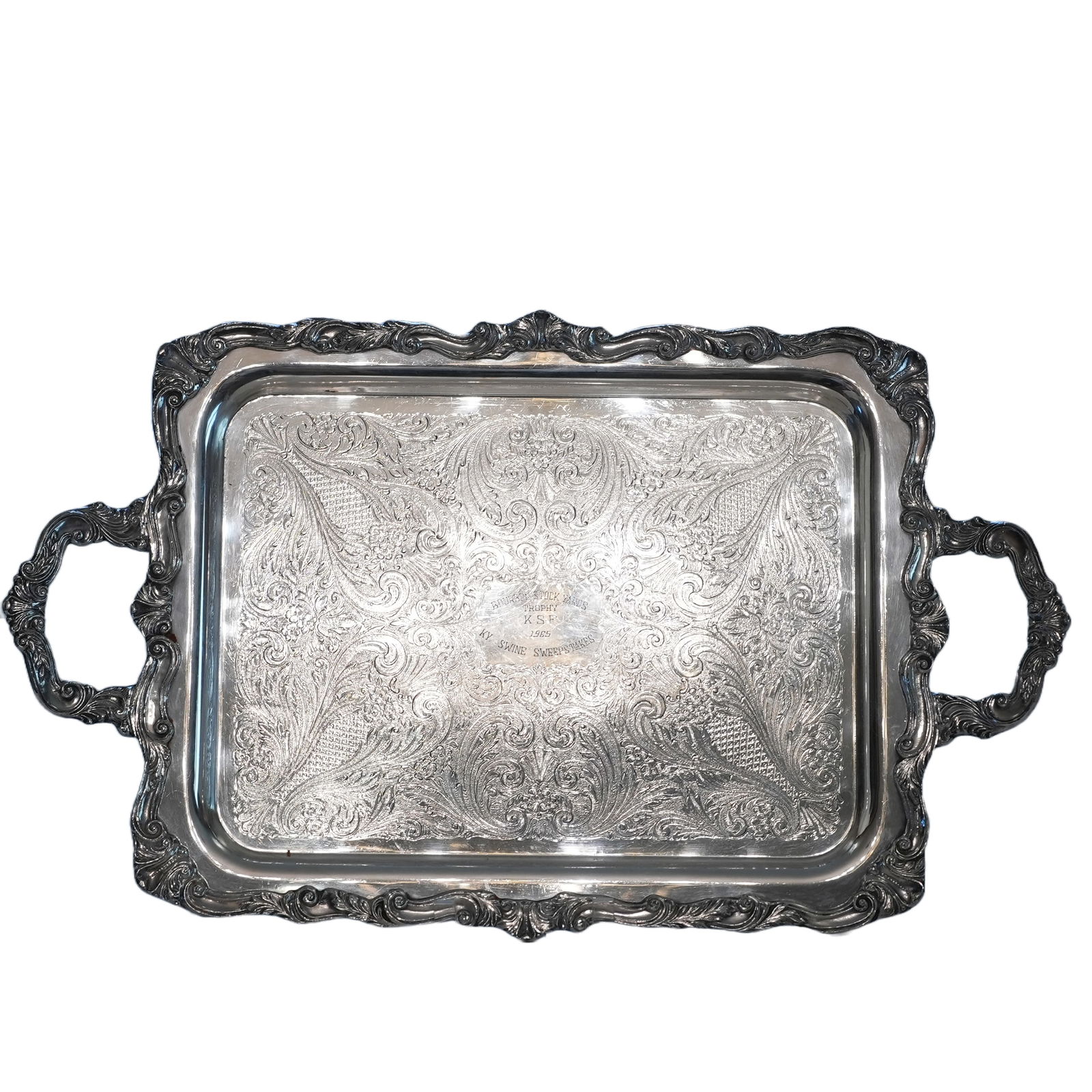Two Silver Plate Footed Platters (1 of 16)