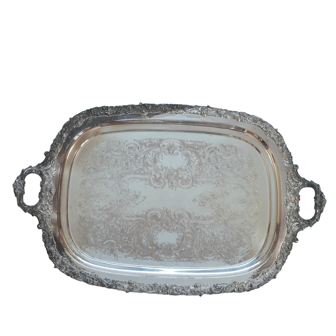 Silver Plate Footed Tray (1 of 6)
