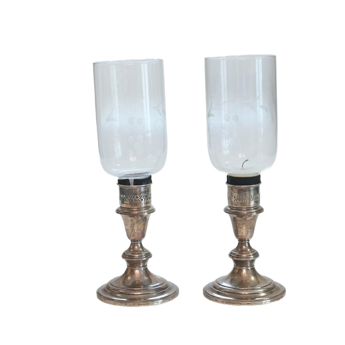 Pair Sterling Candlesticks (1 of 8)