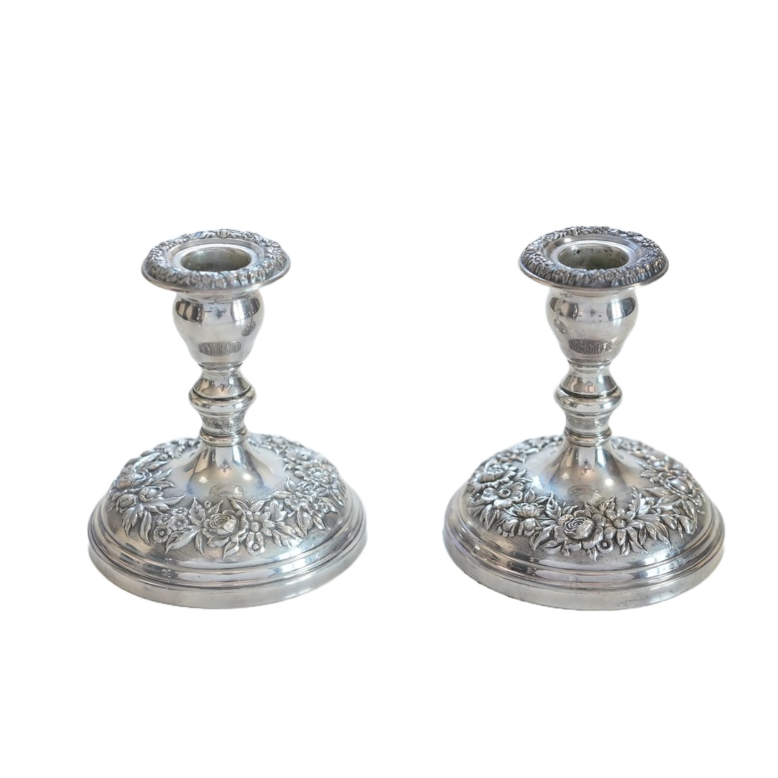 Pair Sterling Candlesticks (1 of 4)