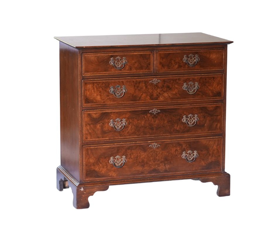 Reproduction Burled Walnut Chest (1 of 5)