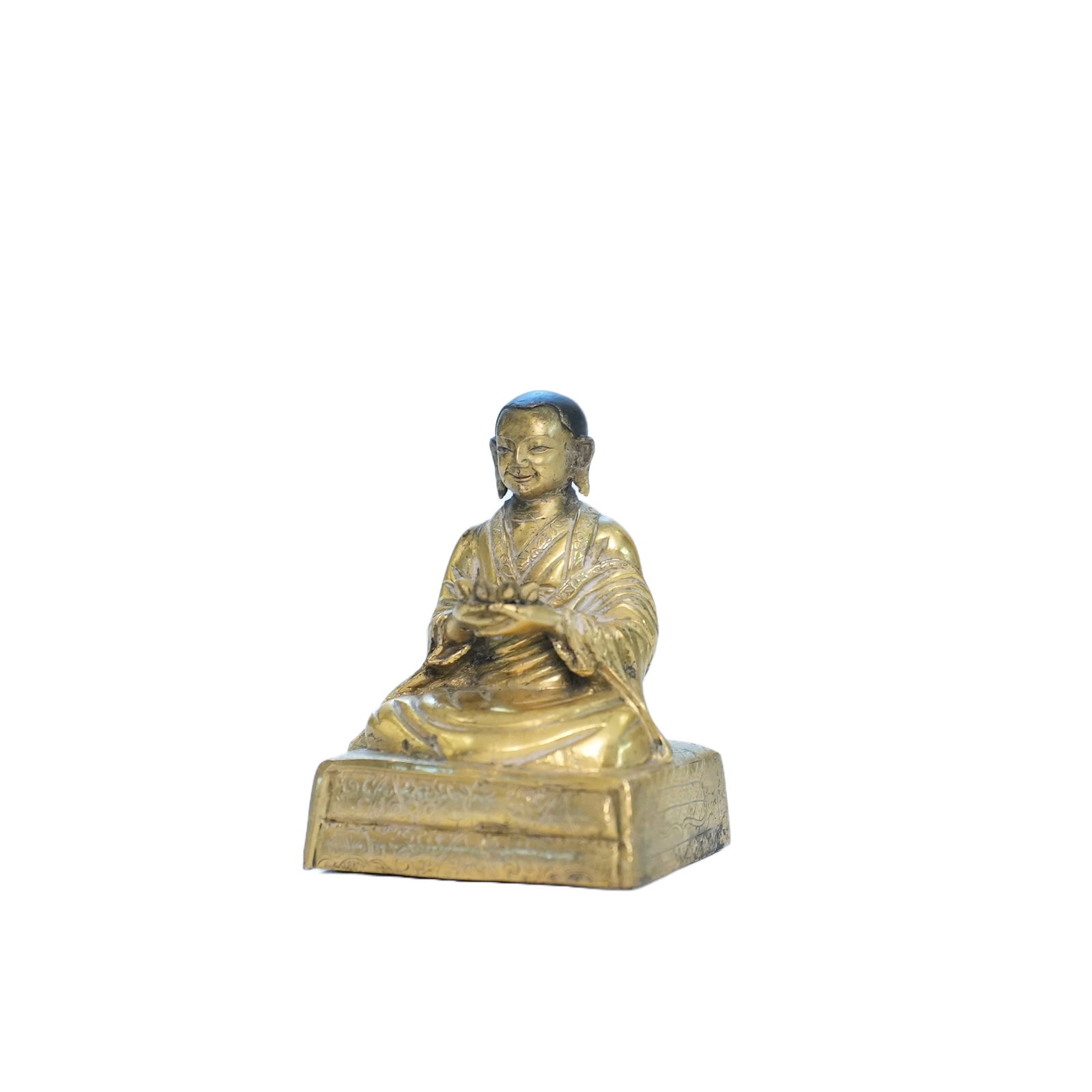 Gilt Bronze of Rakula (Son of Buddha) (1 of 8)
