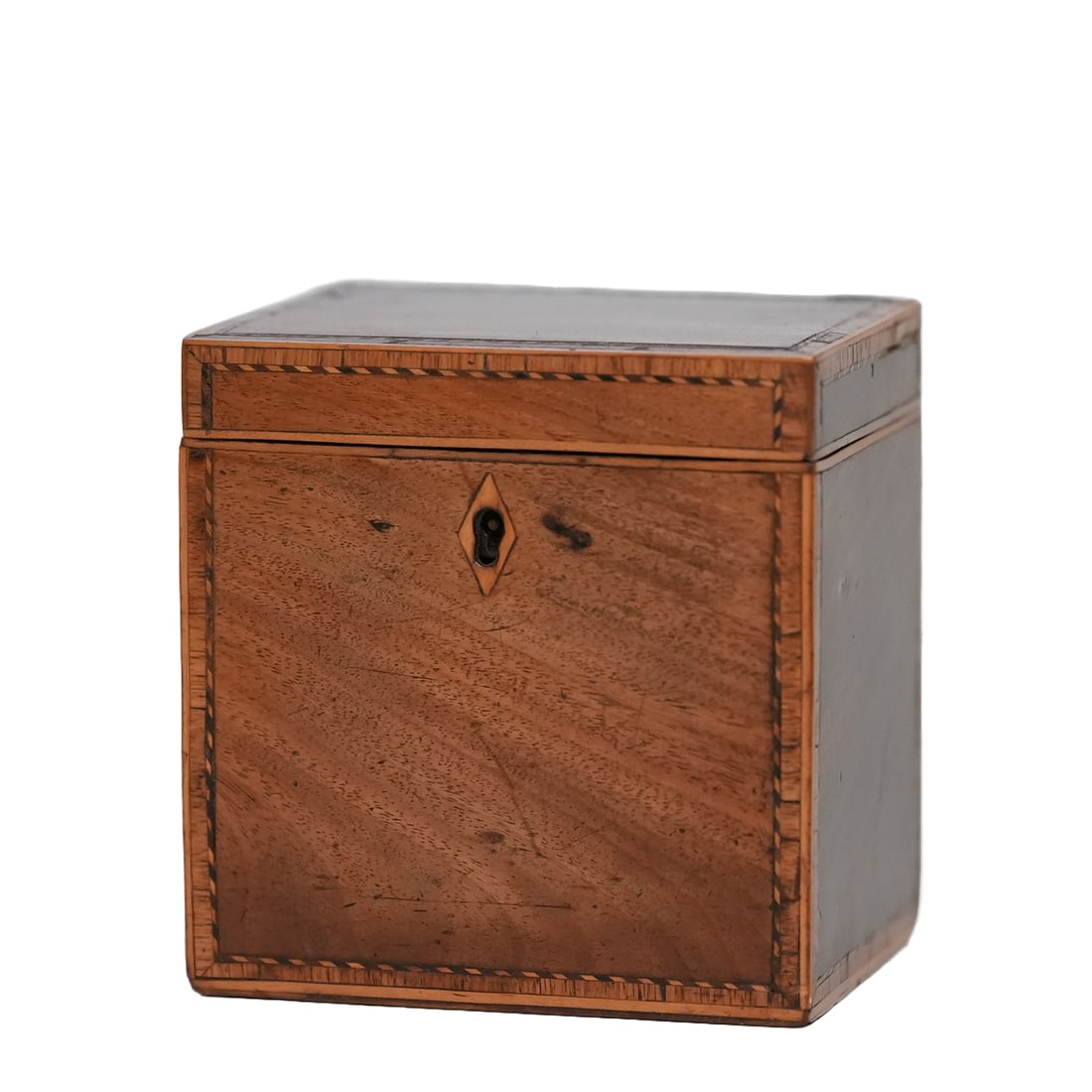 George III Mahogany Tea Caddy (1 of 5)