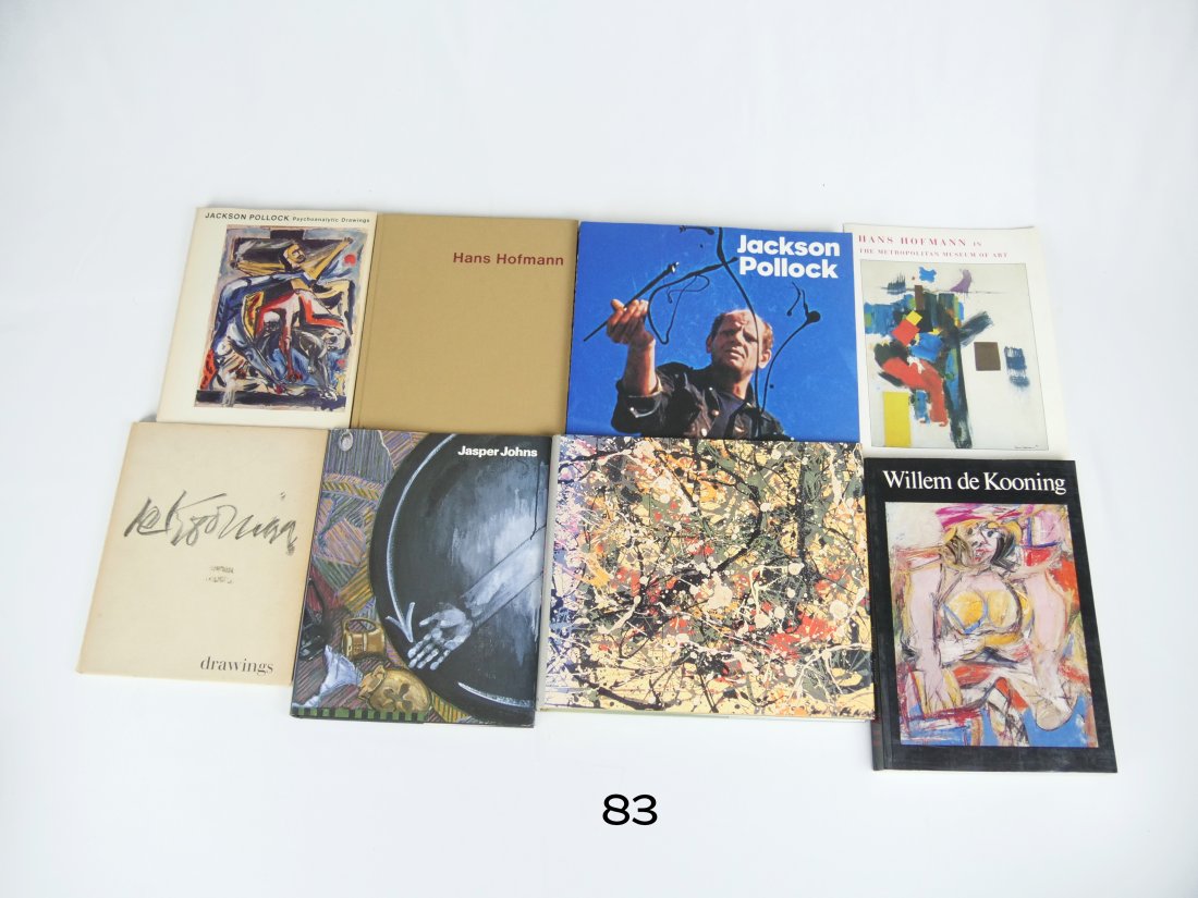 [ART-BOOKS] POLLOCK,DE KOONING, GUSTON, JASPER JOHNS: SEVEN BOOKS (1 of 4)