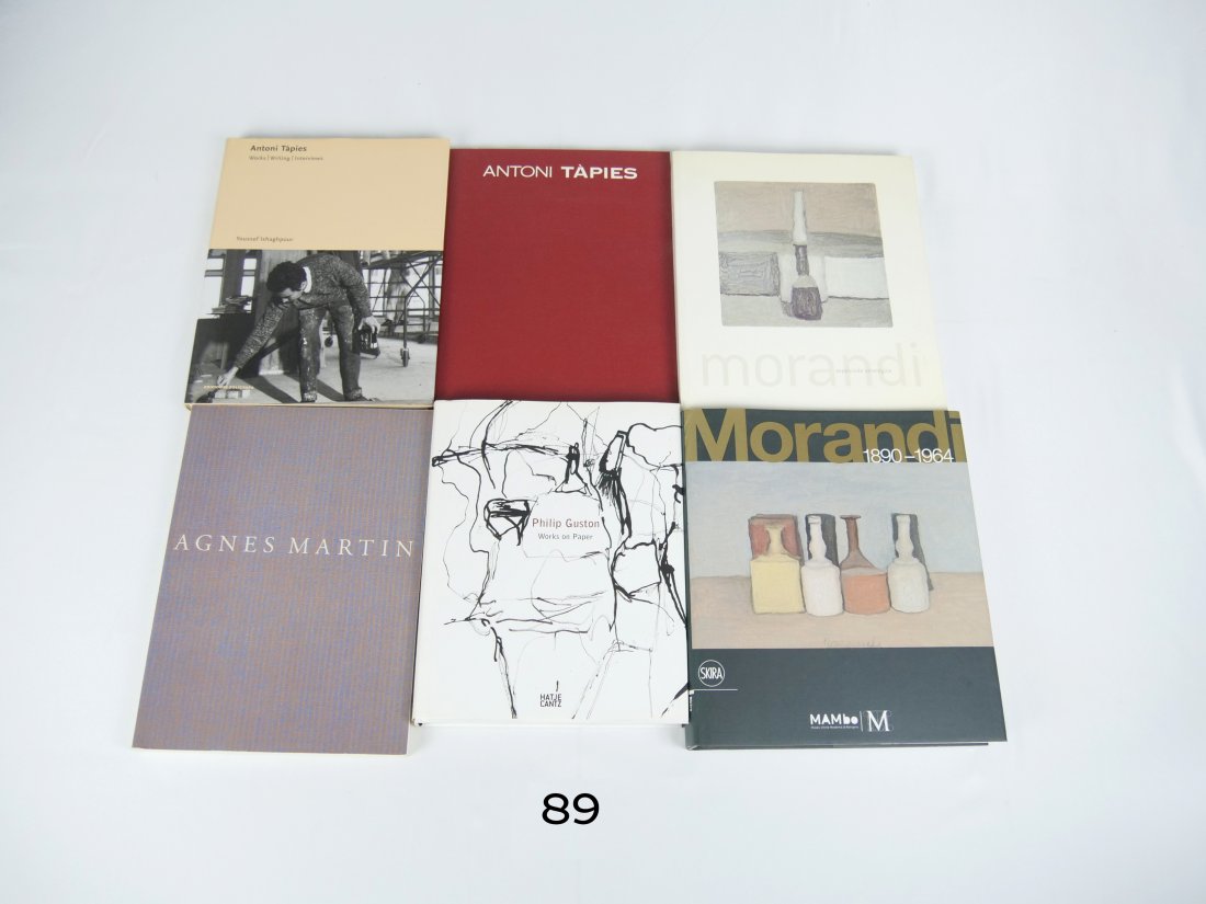 [ART-BOOKS] MORANDI, AGNES MARTIN, PHILIP GUSTON, TAPIES: SIX BOOKS (1 of 4)