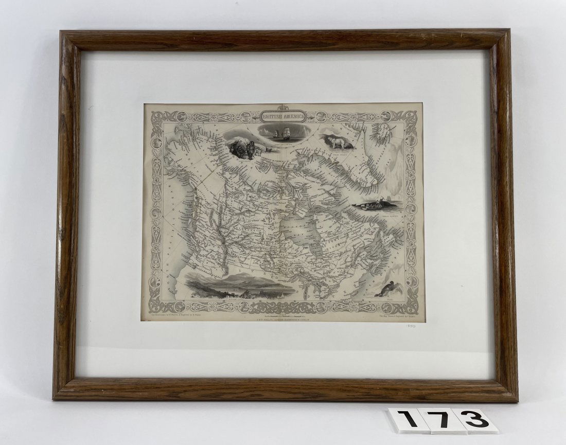 [ANTIQUE MAPS] TALLIS--BRITISH AMERICA C.1849 (1 of 1)