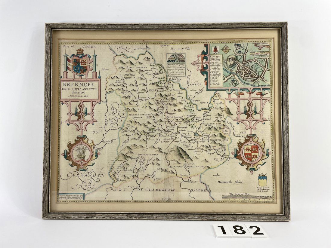 [ANTIQUE MAPS] SPEEDE - BREKNOKE (WALES) 1610 (1 of 1)