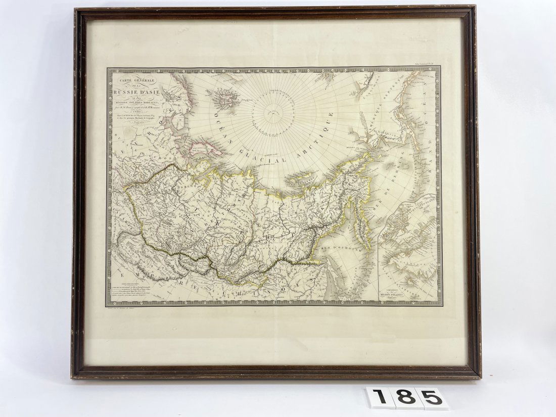 [ANTIQUE MAPS] BRUE - RUSSIE D'ASIE 1821 POLAR MAP (1 of 1)