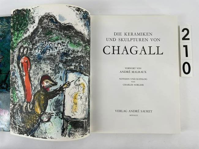[ART-BOOKS] MARC CHAGALL "KERAMIKEN-SCULPTUREN" W/LITHOGRAPH (1 of 4)