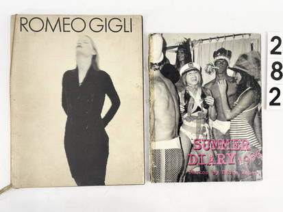 [FASHION] BRUCE WEBER "SUMMER DIARY 1986" + OTHER: [FASHION] BRUCE WEBER "SUMMER DIARY 1986" Poor condition, binding broken, water waviness. Only a reference copy.* ROMEO GIGLI. Pub. by Nava, Milano SPA. With photos by Paolo Roversi, Sara Moon, Peter