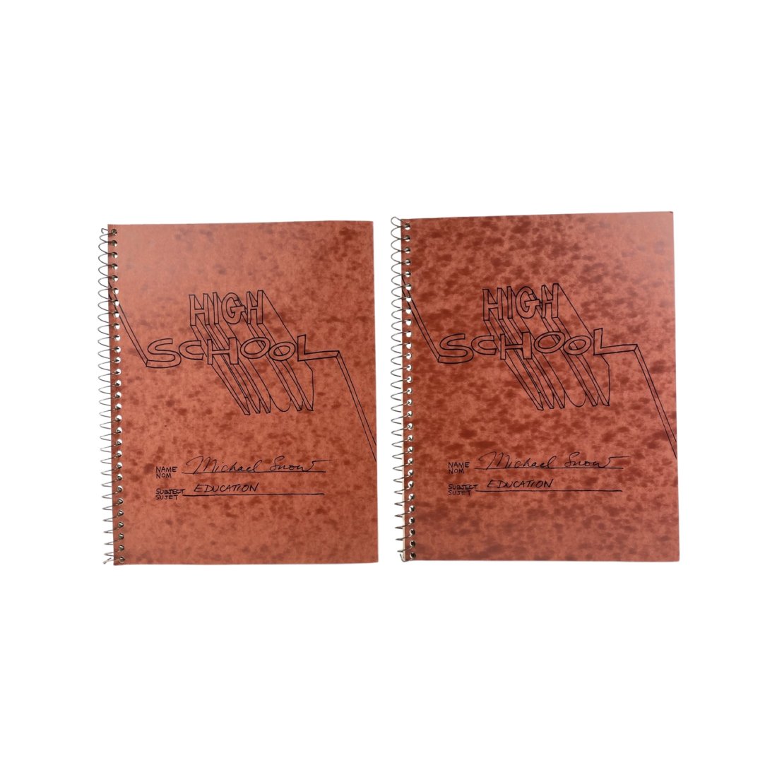 [ARTIST BOOKS] MICHAEL SNOW. HIGH SCHOOL 2COPIES: [ARTIST BOOKS] MICHAEL SNOW HIGH SCHOOL Published by IWI Communications in cooperation with the Isaacs Gallery, Toronto., 1979 Artist book, 44 p., ill., spiral-bound: 28 x 22 cm Edition of 2,000 (100