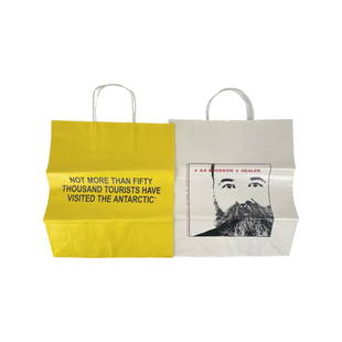 [ART MULTIPLESAA BRONSON & NANNUCI BAGS: [ART MULTIPLE] AA BRONSON & NANNUCI SHOPPING BAGS AA Bronson HEALER Multiple, offset paper shopping bag Published by Art Metropole, Toronto, 2005 Note: Produced as part of the series, "Shopping Bags b