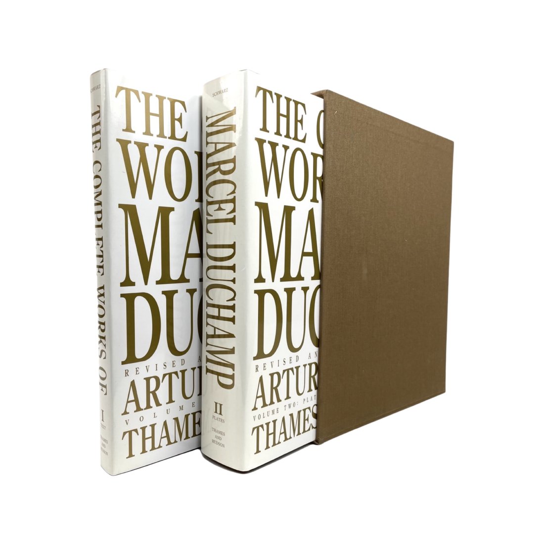 COMPLETE WORKS OF MARCEL DUCHAMP. 2VOL. T&H, 1997: [BOOK ART RAISONNE] MARCEL DUCHAMP THE COMPLETE WORKS OF MARCEL DUCHAMP by Arturo Schwartz Thames & Hudson, Uk, 1997. 2 volumes set in slipcase. Large 4to. Close to 1300 illustrations, including 122 i