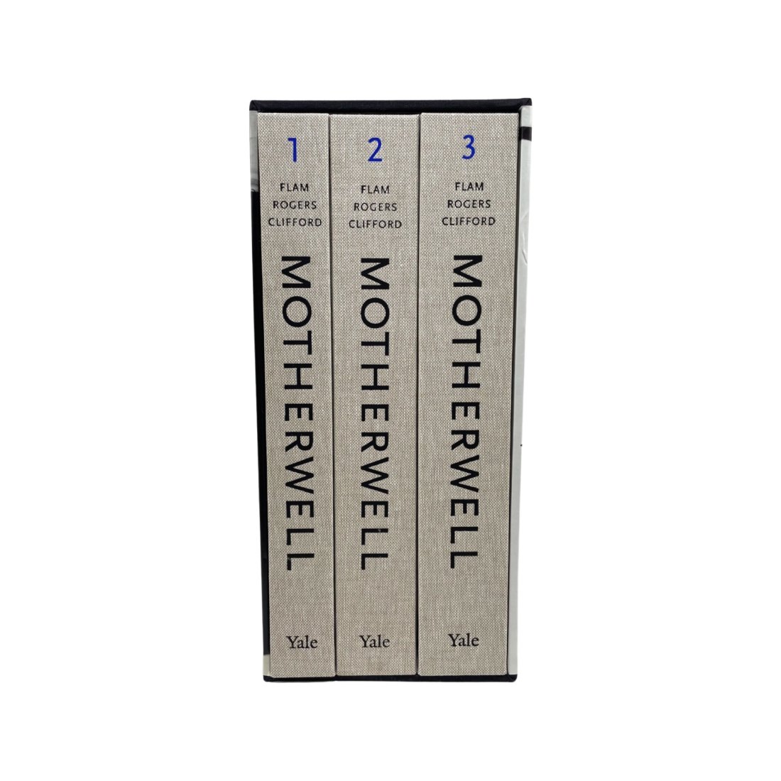 ROBERT MOTHERWELL: PAINTINGS & COLLAGES. RAISONNE: [BOOK ART RAISONNE] ROBERT MOTHERWELL. ROBERT MOTHERWELL: Paintings and Collages. A Catalogue RaisonnÃ©, 1941-1991 Flam, Jack, et al. Yale U Press, 2012. First edition. 3 volumes in slipcase. Large 