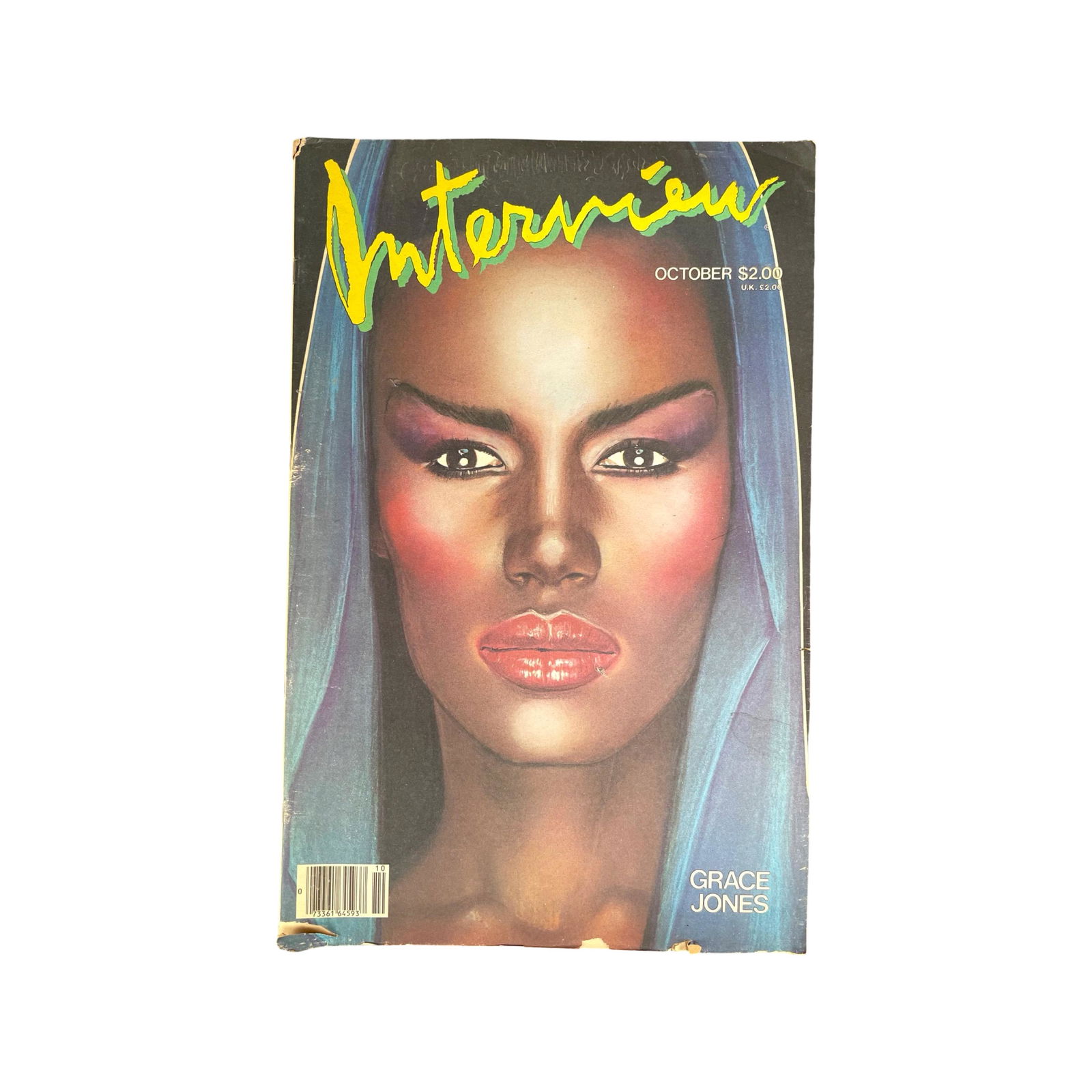 ANDY WARHOL: INTERVIEW.  GRACE JONES COVER. VOL XIV # 10, 1984 (1 of 4)
