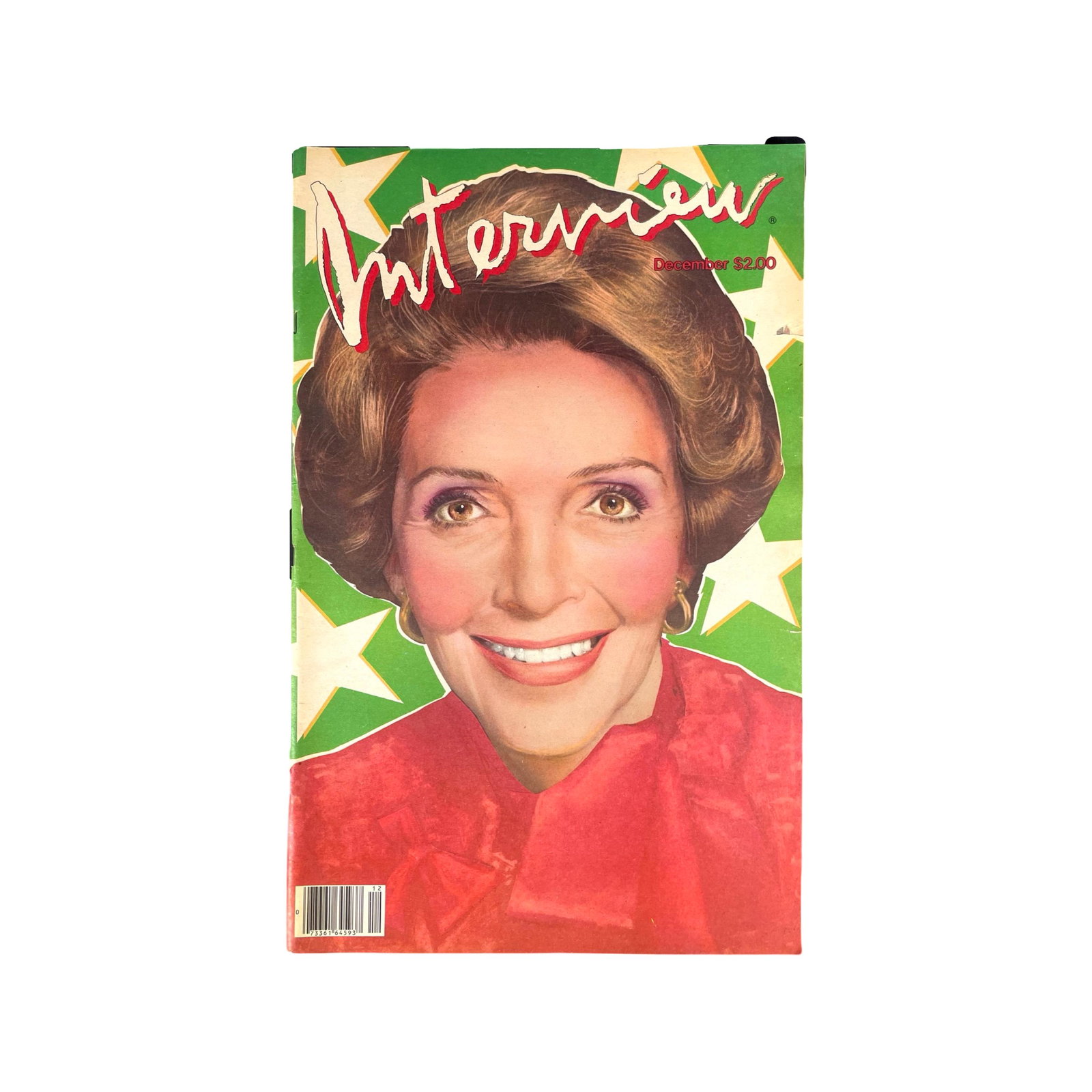 [ANDY WARHOL: INTERVIEW] NANCY REAGAN. VOL XI # 12, 1981: [ANDY WARHOL: INTERVIEW] NANCY REAGAN. VOL XI # 12, 1981 Slightly age toning, as usual. Clean, unmarked and collectable condition.