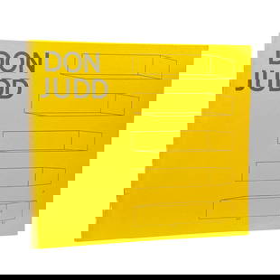 DON (DONALD) JUDD. EARLY WHITNEY MUSEUM CAT. 1968: [ART BOOK MONOGRAPH] DON JUDD. With note by Dan Flavin and selected writings by the artist. Whitney Museum of Art, NY. 1968. Softcover (stapled wraps) 40pp. Front and back covers illustrated with