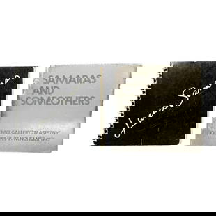 LUCAS SAMARAS. 2 ARTIST'S BOOKS SOLD TOGETHER.: [ART BOOK MONOGRAPH] TWO BOOK SOLD TOGETHER.LUCAS SAMARAS AND SOMEOTHERS and "MATRIX'. Pace Gallery, NY, 1975. 32mo. First edition. Silver laminated softcover. Dual Artist's book.Stapled wraps. It