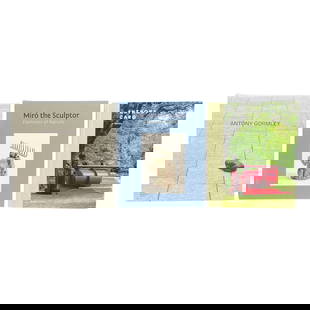 MIRO, ANTHONY CARO, ANTONY GORMLEY. 3 BOOKS SOLD: [ART BOOK MONOGRAPH] 3 SCULPTURE BOOKS SOLD TOGETHER.MIRO THE SCULPTOR: ELEMENTS OF NATURE. Sealed, new copy.ANTHONY CARO AT CLIVEDEN. Blainsouthern, UK, 2019About fine copy.ANTHONY GORMLEY.Royal