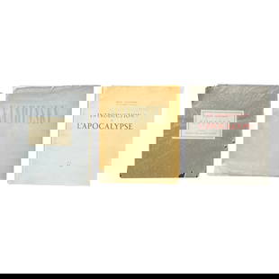 KANDINSKY, ROUAULT, JEAN CHARLOT (INSCRIBED): [ART BOOK MONOGRAPH] 3 BOOKS SOLD TOGETHER:Claudel, Paul. INTRODUCTION A L'APOCALYPSE.Egloff, Paris, 1947. 4to. First edition. Softcover. First edition printed on pure Johannot thread. Illustrations