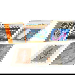 GABRIEL OROZCO, ANA MENDIETA, LATIN ART. 5 BOOKS: [ART BOOK MONOGRAPH] 5 BOOKS SOLD TOGETHER.GABRIEL OROZCO.Moca, Los Angeles, 2000. First edition. 4to.Softcover. Colour and b/w illustrated. SOLD WITH:ANNA MENDIETA: A RETROSPECTIVE. The Museum of