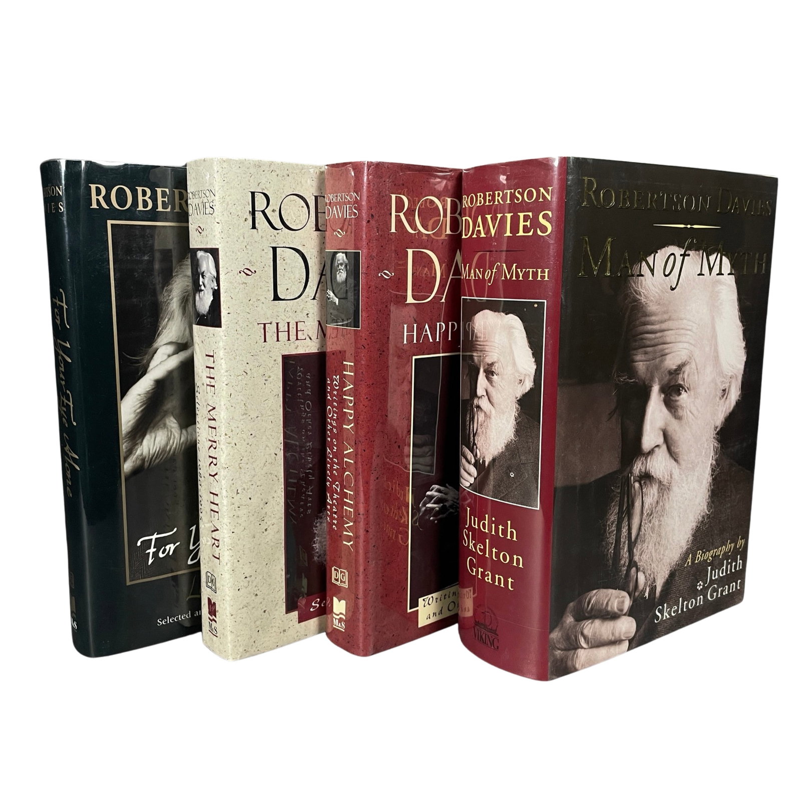 SIGNED. ROBERTSON DAVIES: 4 BOOKS BY OR ABOUT THE AUTHOR: [ROBERTSON DAVIES] ROBERTSON DAVIES: 4 Books by or about the Author Sold together. MAN OF MYTH. Viking Penguin, NY. 1994. 1st edition. 8vo. Hardcover with complete DJ. In near fine condition. Top edge
