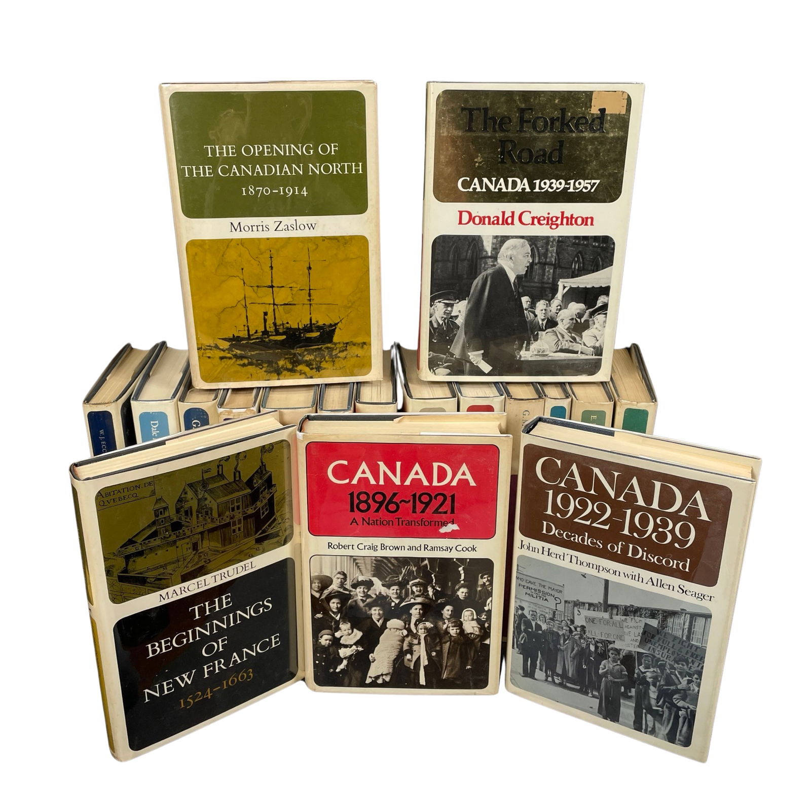 [CANADIANA] CANADIAN CENTERARY SERIES: 18 BOOKS: [CANADIANA] THE CANADIAN CENTERARY SERIES: 18 BOOKS SOLD TOGETHERINCLUDING:W.S. MacNutt; THE ATLANTIC PROVINCES..E.E. Rich; THE FUR TRADE AND THE NORTHWEST TO 1857.T. J. Oleson; EARLY VOYAGES AND NORT