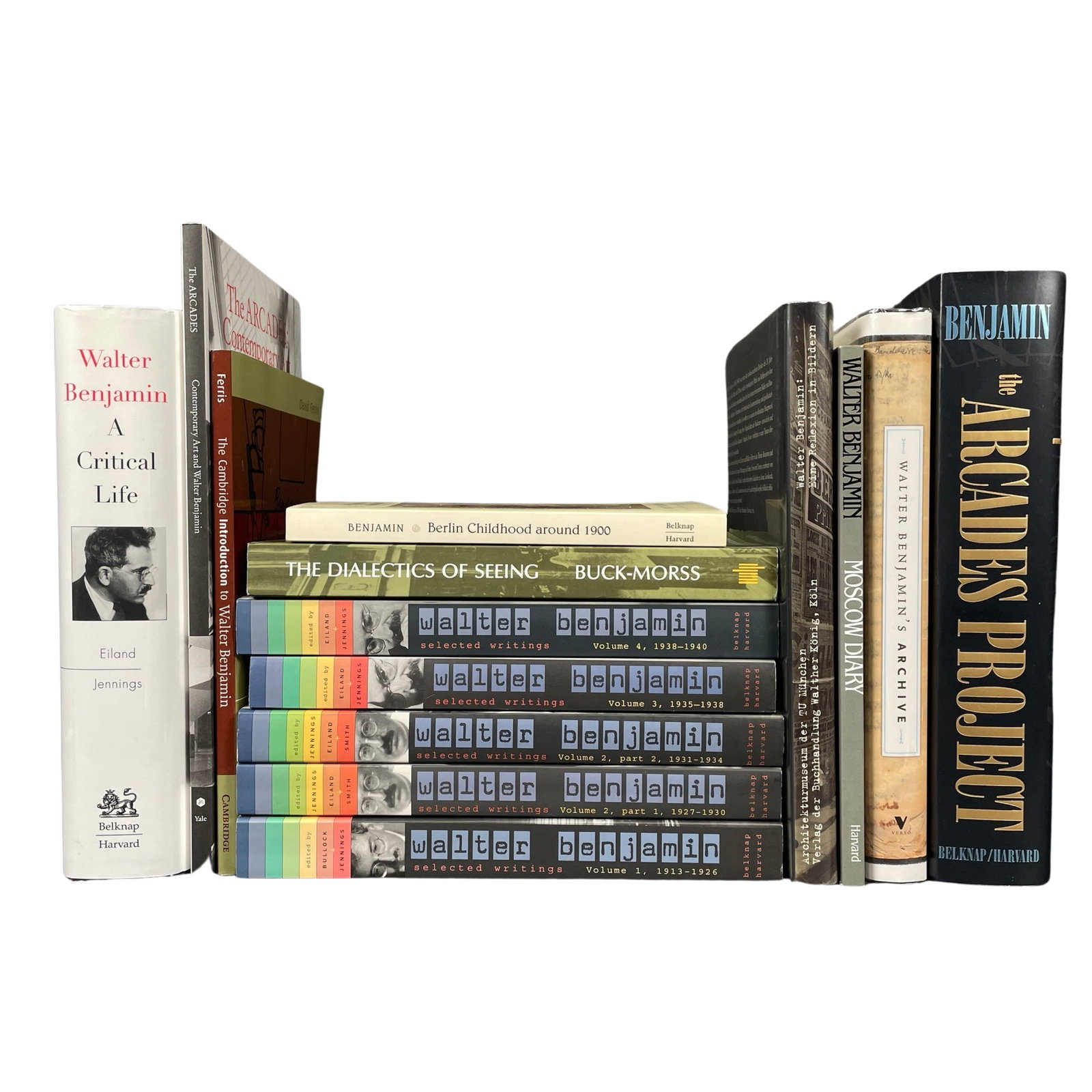 WALTER BENJAMIN; 13 BOOKS SOLD TOGETHER.: [WALTER BENJAMIN] A CRITICAL LIFE, WALTER BENJAMIN. Harvard College, USA; 2014. 8vo. Hardcover. 755pp. SOLD WITH 12 OTHERS.In about fine condition, clean, unmarked and square copy. Please NOTE, handli