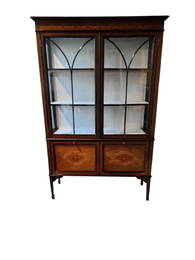 Edwardian Inlaid Mahogany Display Cabinet