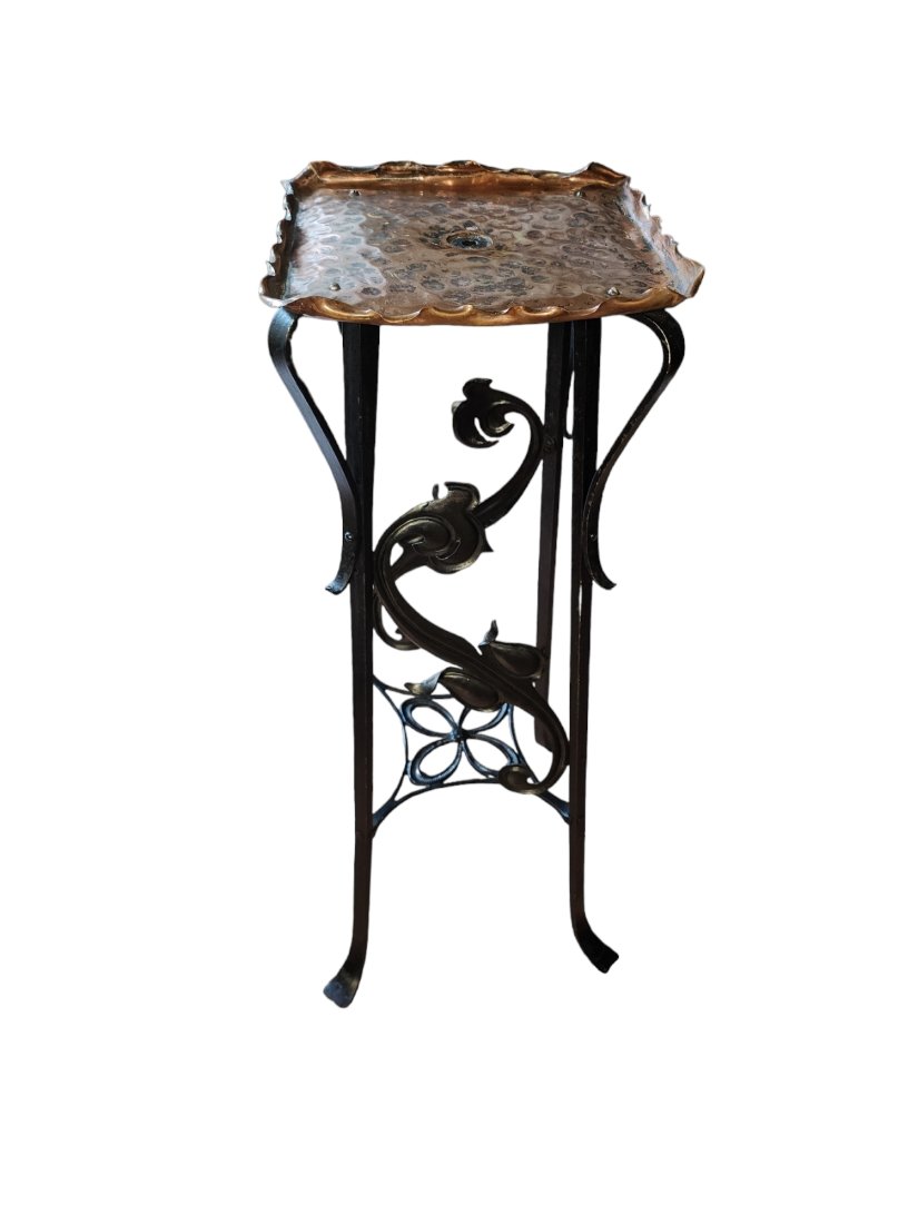 Art Deco Copper and Cast Iron Plant Stand (1 of 3)