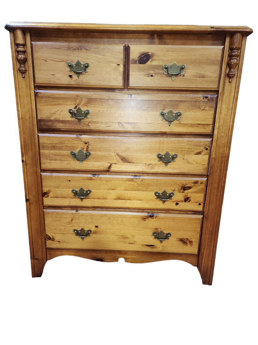 English Solid Pine Chest of Drawers (1 of 6)