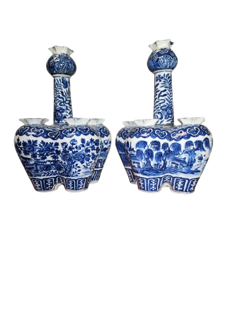 19th Century Pair Chinese Tulipiere Vases (1 of 6)