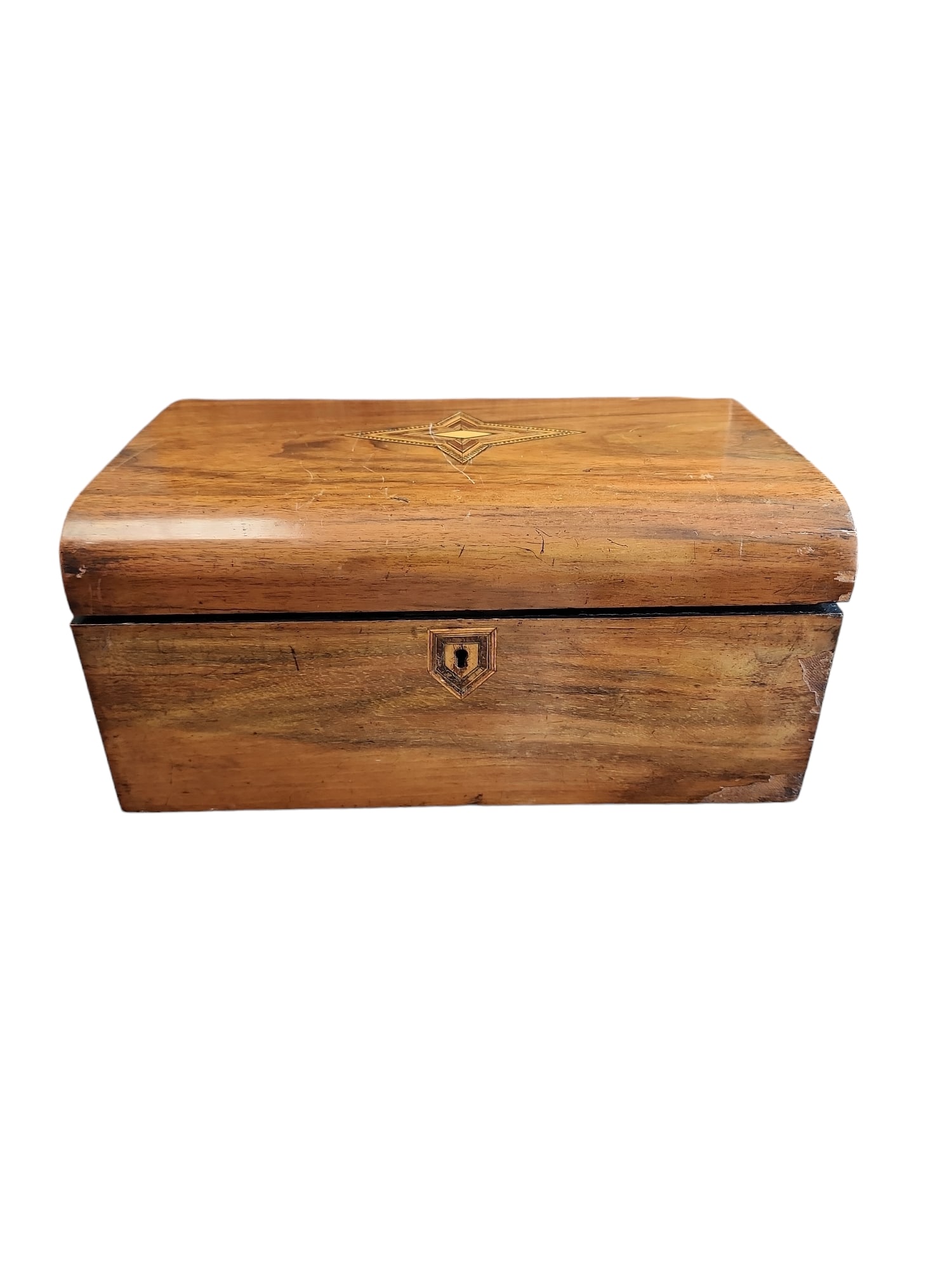19th Century English Victorian Walnut Sewing Box (1 of 8)