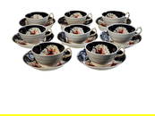 1830s English Victorian Gaudy Welsh Tea Sets - 16 pieces