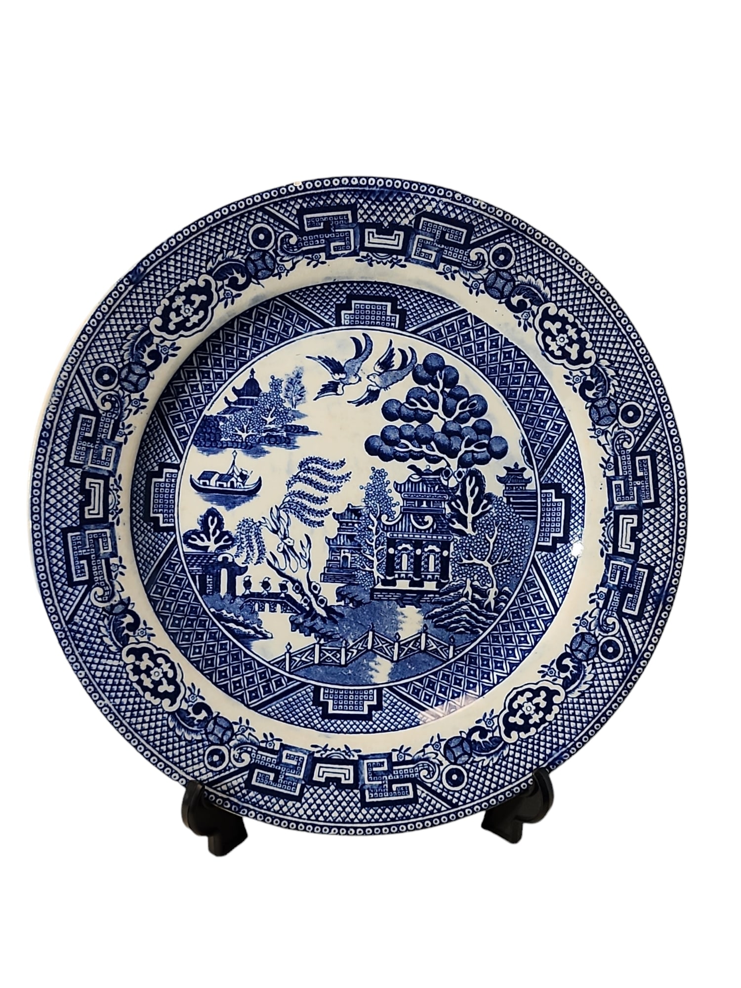 1930s English Allerton's Willow Pattern Plate (1 of 4)